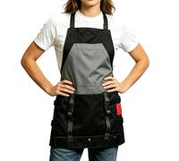 Generisch Grembiule da giardino per la raccolta, Oxford 600D, impermeabile e resistente, per giardinieri, cortili e fattorie, raccolti, potature e paesaggi, grigio., Siehe Beschreibung