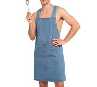 Generisch Grembiuli da donna, Vita Regolabile Confortevole Elegante, Grembiule da Cucina Per La Cucina, Per Le Donne E Ragazze Arte Caffè Cucina Giardino Casa Interno ed Esterno Garage, Azzurro, Siehe