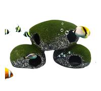 Generisch Grotta nascondiglio di pesce,tunnel di rifugio roccia con muschio, grotta di pesce per acquario | Per rettili terrario acqua salata acqua dolce