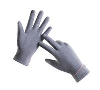 Generisch Guanti da donna caldi per l'inverno e l'inverno, con un solo bottone, per attività all'aria aperta e da guida, senza dita, in pizzo (grigio, taglia unica)