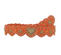 Generisch Guanti da donna set festival diva cintura in vita con cuore punk metallo accessori moda per guardaroba donna sciarpa inverno donna, Colore: arancione., Taglia unica