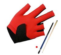 Generisch Guanti da gioco da biliardo, elastici, traspiranti, per le dita libere, per uomini e donne, giocatori, per l'allenamento sportivo