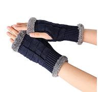 Generisch Guanti invernali da uomo e donna, senza dita, touchscreen, invernali, in pile, antivento, caldi, in maglia, antiscivolo, elasticizzati,