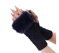 Generisch Guanti invernali da uomo, guanti invernali da donna, guanti caldi, antivento, elastici, SMS, guanti termici, colore blu navy, taglia unica