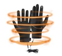 Generisch Guanti riscaldati da uomo, scaldamani USB, touch screen, guanti riscaldati, per moto, inverno, allenamento, guida, sci, lavoro, palestra, sollevamento