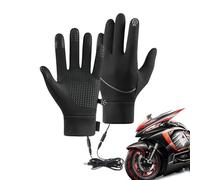 Generisch Guanti termici | Guanti da bicicletta con touch screen, impermeabili e USB, per guida invernale, motociclismo, allenamento fitness, sollevamento