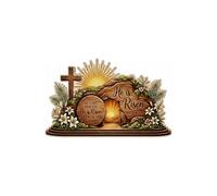 Generisch Ha fatto rivivere decorazioni pasquali, scene di risurrezione in tombe vuote e decorazioni per scaffali della chiesa. (Kaki, 10 x 8 cm)