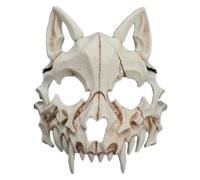 Generisch Half Face Wolf Latex Mask Horror Headwear for Halloween Carnival Costume Party Props
