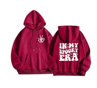 Generisch Halloween Day - Felpa da donna a maniche lunghe, con scritta in lingua tedesca, Colore: rosso, S