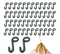 Generisch Hanger Connector Hooks, 50 pezzi, design stabile, ganci di collegamento per più ganci | per abitanti di appartamenti, casalinghe, studenti, dormitori, camera da