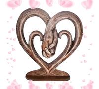 Generisch Heart Hand Sculpture - Retro Flat Heartt Shaped Hands Statua | 20 cm 7.87 inch Heart Hand Decoration, Home Desk Decoration for Living Room, Bedroom, Bookshelf