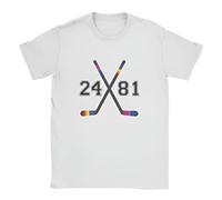 Generisch Heated Rivalry Merch Maglietta a Maniche Corte con Stampa Rozanov 81 & Hollander 24, T-Shirt Casual in Stile Sportivo Streetwear