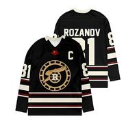 Generisch Heated Rivalry Merch Rozanov 81 24, Maglia da Hockey Ghiaccio a Maniche Lunghe con Scollo a V Unisex, Stile Sport & Streetwear