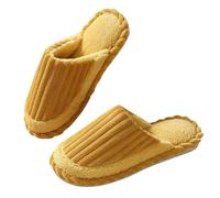 Generisch Herbests Pantofole da ragazza - donna e uomo, unisex, comode pantofole da casa, antiscivolo, in feltro, pantofole invernali, giallo., 42 EU