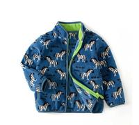 Generisch Herbst- und Winter-Baby-Fleecejacken mit Cartoon-Karo-Prints und niedlichen Fleecejacken für Jungen und Mädchen 1 12, G, 1-2 Anni