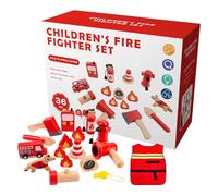 Generisch Hero Play Set, Fire Suit Kit, Interactive Role Play with Rescue Tool Props, Soft Wearable Costume Material Build, Adventure Style Dress Design Toy, School Use for Kids Fun Activities