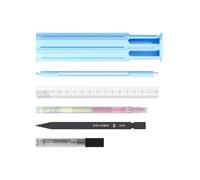 Generisch Hexagon Pencil Case, Sturdy Pencil Pouch Box, 19,7 x 6,7 x 4,5 cm, 115 g Unique Hexagonal Pen Organizer Case Caratteristiche Multiple Compartments Inside,Hexagon Pen Holder, blu, Siehe