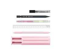 Generisch Hexagon Pencil Case, Sturdy Pencil Pouch Box, 19,7 x 6,7 x 4,5 cm, 115 g Unique Hexagonal Pen Organizer Case Caratteristiche Multiple Compartments Inside,Hexagon Pen Holder, rosa., Siehe