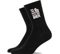 Generisch Hol mir mal ein Birra Babbo Natale - Calzini traspiranti per lo sport di Natale, calzini da tennis, 1 paio., 43-46