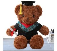 Generisch Huggable, decorativo per bambole, orso di fine anno, per lei, università, scuola superiore, peluche con e vestiti per la festa