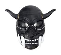 Generisch Hworks - Maschera da mostro scuro in lattice, copertura per il viso integrale per Halloween