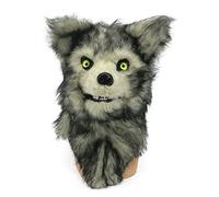 Generisch Hworks Mouth Moving Wolf Mask Plush Full Face Mask Cosplay Costume Props for Halloween Party