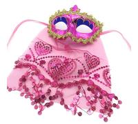 Generisch Hworks Mysterious Pink Cosplay Mask Party Plastic Half Face Cover Halloween Costume di Scena