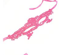 Generisch Hworks Pink Lace Cosplay Mask Party KTV Sexy Half Face Cover Halloween Cosplay Props for Women