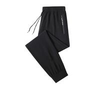 Generisch Ice Silk Pants Casual Pantaloni da uomo Quick Drying Sports Thin Stretch Breathable - Pantaloni corti da uomo, trasparente, L