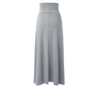 Generisch Il film più lungo da donna maxi gonna lunga con doppia fessura, tinta unita, basic, due spacchi laterali, taglia 4 22 taglia 140