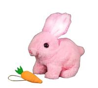 Generisch Il mio coniglietto elettronico realistico per bambini, realizzato a mano, giocattolo con simpatici personaggi interattivi di peluche con , orecchie oscillanti e naso che succhiano