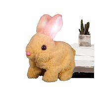 Generisch Il mio coniglietto elettronico realistico per bambini, realizzato a mano, giocattolo con simpatici personaggi interattivi di peluche con , orecchie oscillanti e naso che succhiano