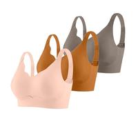 Generisch Il mio ordine da donna, set da 3 pezzi, reggiseno sportivo con funzione di supporto regolabile, per il tempo libero, per l'allenamento quotidiano, indossabile tutto l'anno, PK3., XXL