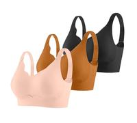Generisch Il mio ordine da donna, set da 3 pezzi, reggiseno sportivo con funzione di supporto regolabile, per il tempo libero, per l'allenamento quotidiano, indossabile tutto l'anno, PK1, XL