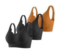Generisch Il mio ordine da donna, set da 3 pezzi, reggiseno sportivo con funzione di supporto regolabile, per il tempo libero, per l'allenamento quotidiano, indossabile tutto l'anno, BK6, 3XL