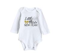 Generisch Il mio Primo Abbigliamento di Capodanno Neonato Ragazzi Ragazze Vestiti di Natale Bambino Vestiti di Renna Costume Body Bambino, bianco, 6-9 mesi