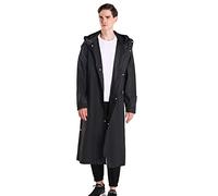 Generisch Impermeabile da viaggio, trasparente, impermeabile, impermeabile, impermeabile, impermeabile, per escursionismo, ciclismo, campeggio e viaggi, Nero , 3XL