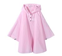 Generisch Impermeabile per bambini alla moda con design a cartone animato 3D come poncho traspirante per ragazze e ragazzi in qualsiasi condizione atmosferica, Colore: rosa., 8-9 Jahre