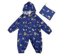 Generisch Imperméables Enfant Combinaison De Pluie Poncho Imperméable Filles Manteaux Imperméables À Capuche Imperméable Une Pièce Reutilisable Outdoor Vêtements De Pluie, Blu, 4-5 Jahre