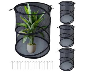 Generisch Impianto a maglia comprende 4 confezioni | Gabbie da giardino pieghevoli | Protezione per uccelli per pomodori verdure alla fragola | 19,7 x 13 cm