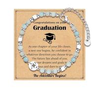 Generisch Impilabile Perla 4 Naturale Anelli Bracciale per ragazze e donne, classe di liceo e università stimolante, regali di laurea 2024 Valentine Magnetizzato Gioielli Scelta Gioielli Gioielli