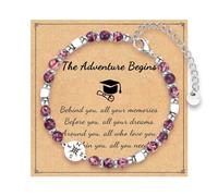 Generisch Impilabile Perla 4 Naturale Anelli Bracciale per ragazze e donne, classe di liceo e università stimolante, regali di laurea 2024 Valentine Magnetizzato Gioielli Scelta Gioielli Gioielli