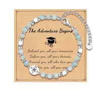 Generisch Impilabile Perla 4 Naturale Anelli Bracciale per ragazze e donne, classe di liceo e università stimolante, regali di laurea 2024 Valentine Magnetizzato Gioielli Scelta Gioielli Gioielli