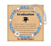 Generisch Impilabile Perla 4 Naturale Anelli Bracciale per ragazze e donne, classe di liceo e università stimolante, regali di laurea 2024 Valentine Magnetizzato Gioielli Scelta Gioielli Gioielli