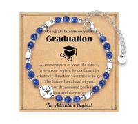 Generisch Impilabile Perla 4 Naturale Anelli Bracciale per ragazze e donne, classe di liceo e università stimolante, regali di laurea 2024 Valentine Magnetizzato Gioielli Scelta Gioielli Gioielli