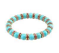 Generisch In Mm Naturale Mm Scelta Anelli colore Set Bracciale perline Bulk Nonna Per Rosa Bracciale, Taglia unica, Pietra