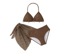 Generisch Incantevole e comodo set bikini da ragazza perfetto con lacci dal design artistico, vestito in tre pezzi è ideale per le giornate di sole in spiaggia e in piscina, caffè, 10-11 Anni