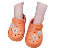 Generisch Incantevoli sandali estivi per bambini con scollatura carina e plantare morbido e luminoso al buio. Scarpe da spiaggia leggere da infilare per, Colore: arancione., 16 EU