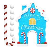 Generisch Indoor Golf Game - Reusable Funny Christmas - Holiday Gingerbread Golf Set Party Games - for Teens Adults Family Living Room Outdoor Party Gatherings Events Celebration