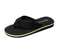 Generisch Infradito da uomo, suola spessa, ciabatte da bagno, infradito, antiscivolo, suola solida, infradito larghe, sandali scorrevoli, sandali da bagno, slip casual per interni, Nero , 40 EU